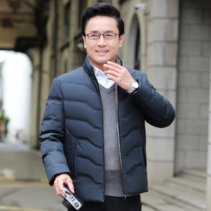 92002/中老年父亲羽绒服外套中青年爸爸羽绒衣立领外套