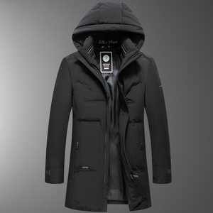 高品货！9902/P280中老年商务休闲中长款羽绒服中年爸爸羽绒服图片