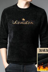 5161/商务休闲爸爸冬装毛线衣加绒加厚中老年雪呢尔毛衣男图片