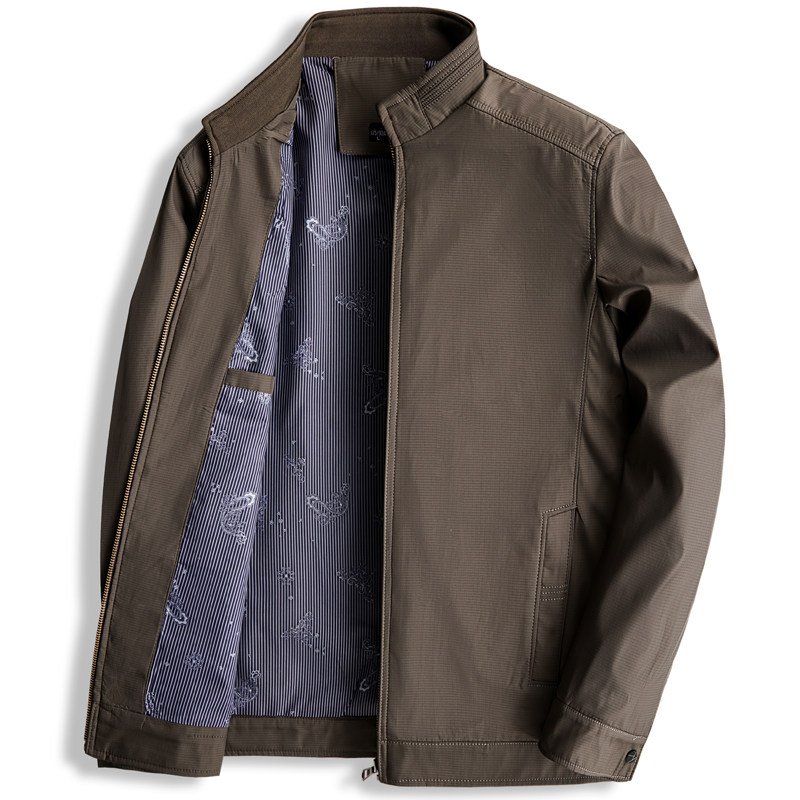 长年款高品主推！2802/中老年男装经典翻领夹克商务外套男，男装夹克，星座1216（原钱塘722）