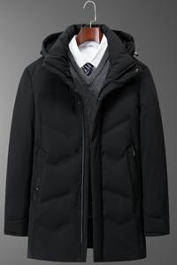 2003/休闲时尚羽绒服男爸爸中长款羽绒衣外套图片