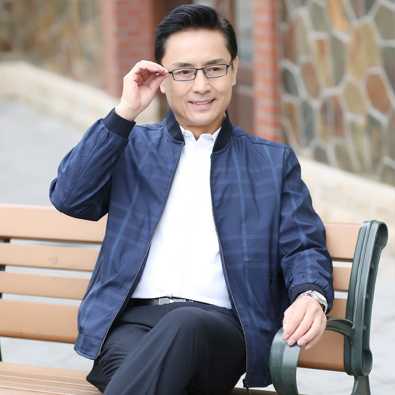 现货主推款516/爸爸秋季新款薄款外套中老年商务男装夹克，男装夹克，星座1216（原钱塘722）