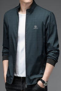 2213/ 2022秋季新款商务休闲夹克中老年爸爸男装棒球服夹克衫图片