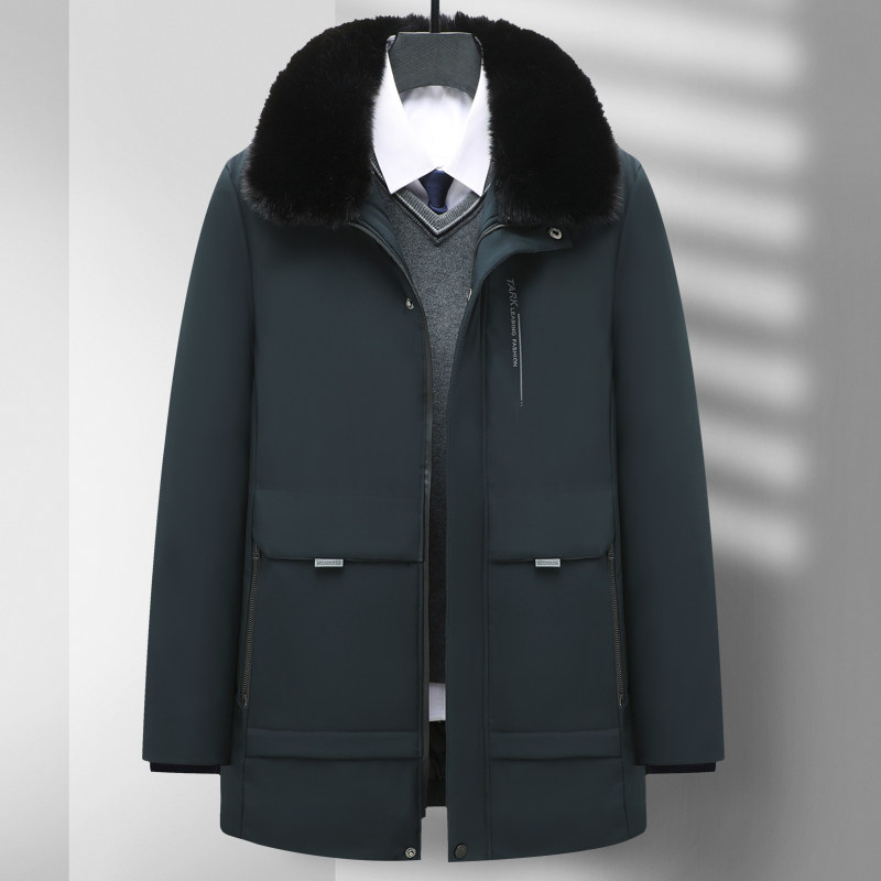 2189/P100新款商务休闲棉服中老年爸爸棉衣中年男装保暖外套图片