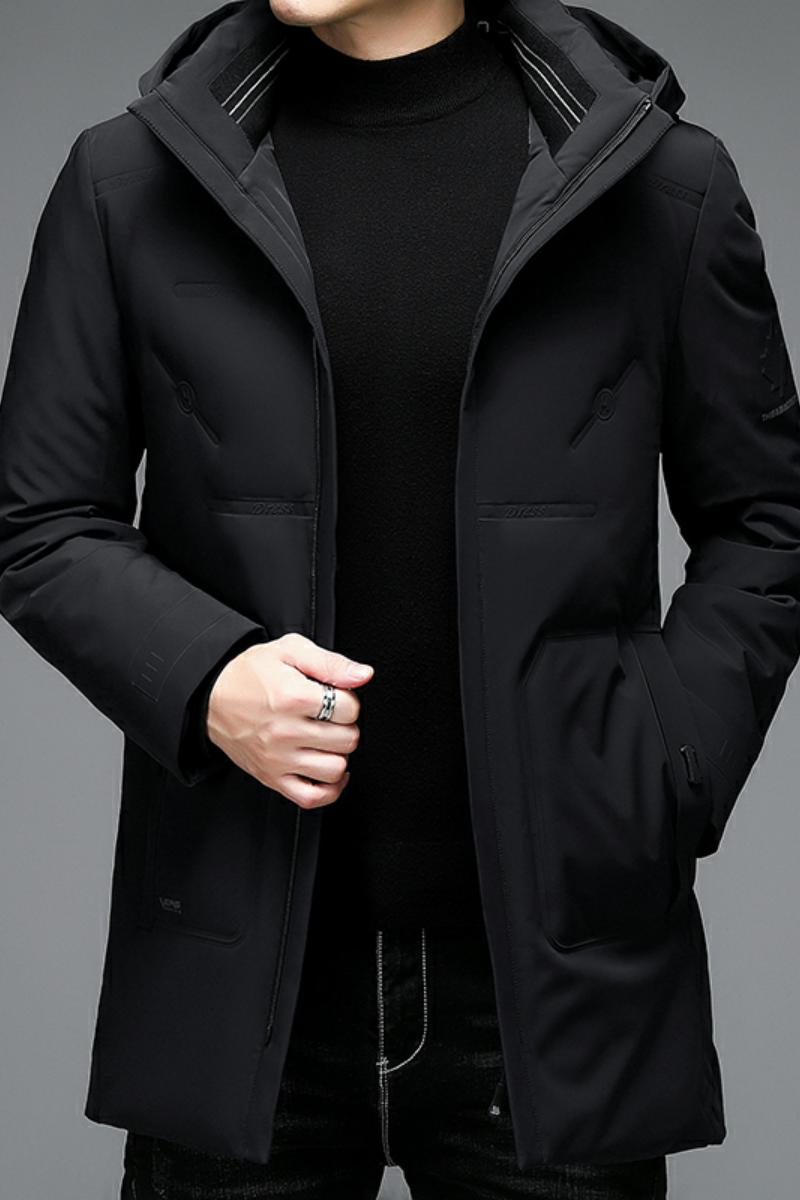 高品货！9902/中老年商务休闲中长款羽绒服爸爸羽绒外套,男装羽绒服,星座1216（原钱塘722）