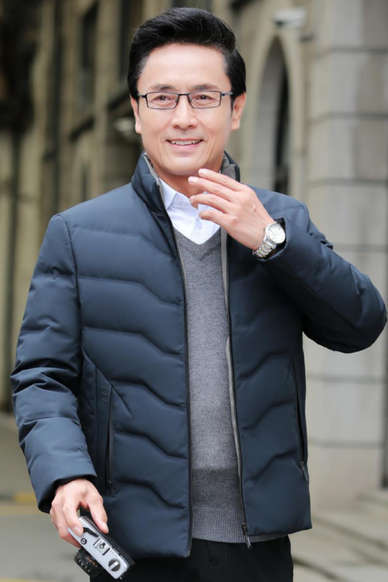92002/中老年父亲羽绒服外套中青年爸爸羽绒衣立领外套,男装羽绒服,星座1216（原钱塘722）