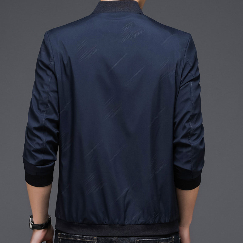 90311/P50商务薄款秋装夹克外套父亲衣服爸爸装棒球领外套,男装夹克,星座1216（原钱塘722）