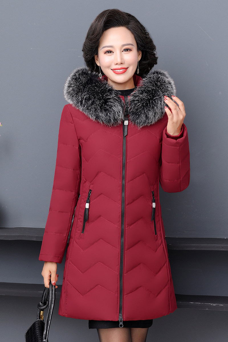 2006/P150妈妈装羽绒服中长款中老年服装大毛领保暖羽绒冬季女装,女装中老年女装,星座1216（原钱塘722）