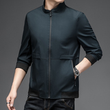 2216/商务服装中青年夹克男爸爸秋装新款立领薄款夹克外套，男装夹克，星座1216（原钱塘722）