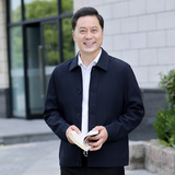 翻领钮扣款藏青色