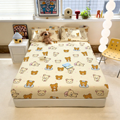 卡通轻松熊床笠全包棉质30cm厚床垫适用1.5米床单1.2m单件可定制