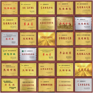 奖牌定制牌匾定做木托金箔荣誉牌铜牌比赛颁奖商会加盟木质授权牌