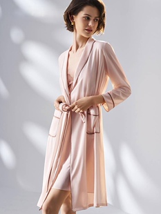 26春夏伊维斯女内衣晨曦开襟系带家居服睡袍10391186吊裙10391185