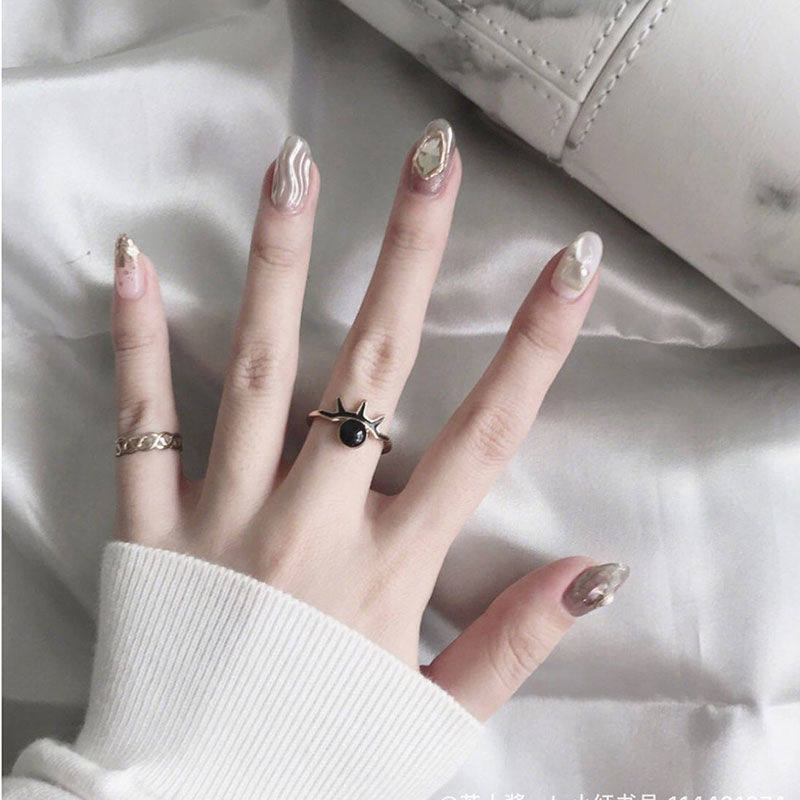 假指甲贴片美甲网红抖音贝壳水钻甲随时拆卸甲片新娘穿戴甲片成品