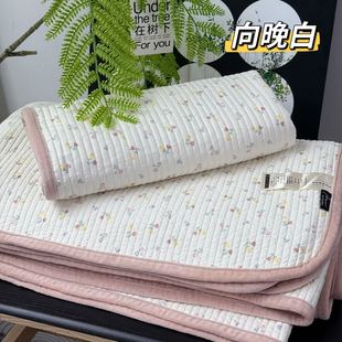 双面可用牛奶绒床盖一面绒一面纯棉全棉榻榻米加厚床单3米大床盖