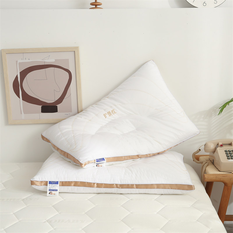 护肩护颈椎枕头全棉羽丝绒助眠吸湿高回弹枕芯学生成人家用不塌陷,床上用品,枕头/枕芯,淘宝优惠券,粉丝福利购,淘宝优惠卷