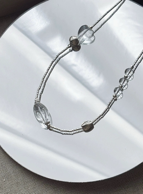 XSquare爱心白水晶项链女小众设计高级感轻奢气质锁骨链2025新款