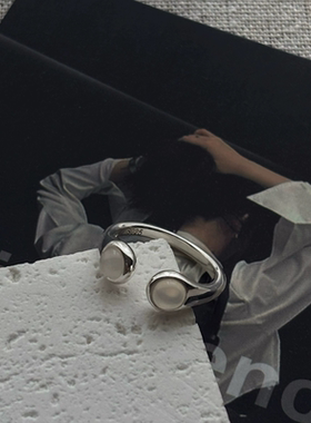 XSquare白玉髓新中式戒指女小众设计高级感轻奢气质开口可调节