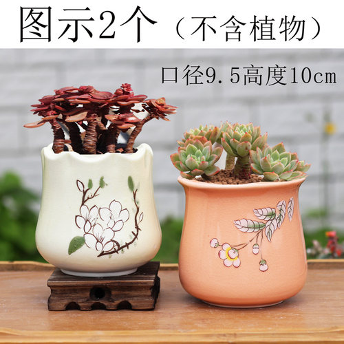 韩式延熹盆手绘粗陶新品促销