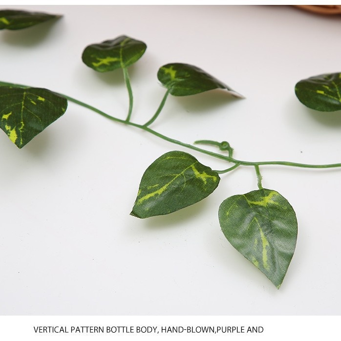 仿真72叶爬山虎地瓜绿萝藤条装饰假绿植物藤蔓篱笆装饰树叶