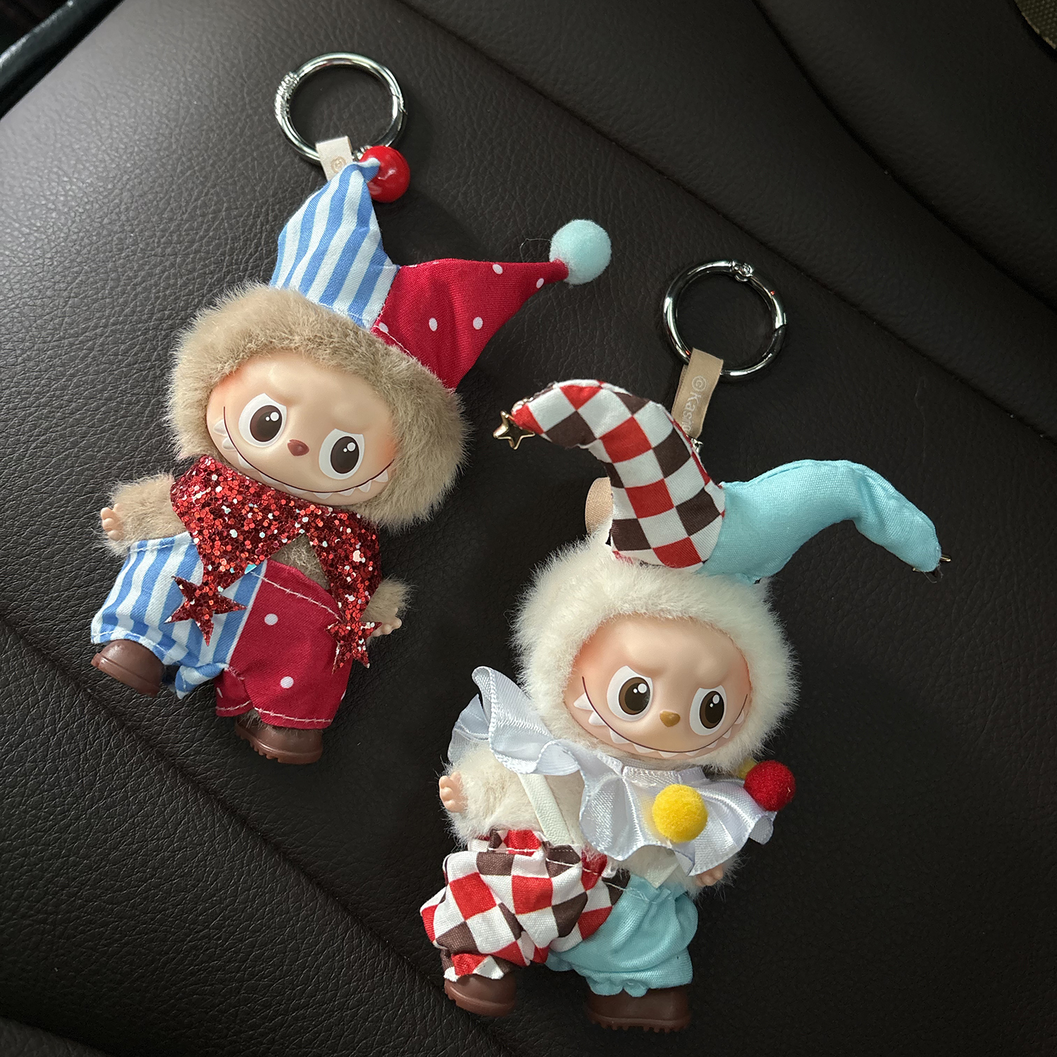 原创！labubu4.0四代娃衣迷你10cm拉布布心底密码小丑套装