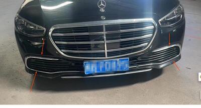 适用于奔驰S级W223装饰条S350 S500 S600 S250保险杠S400前杠亮条