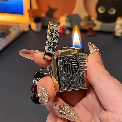 高档复古小方砖煤油打火机