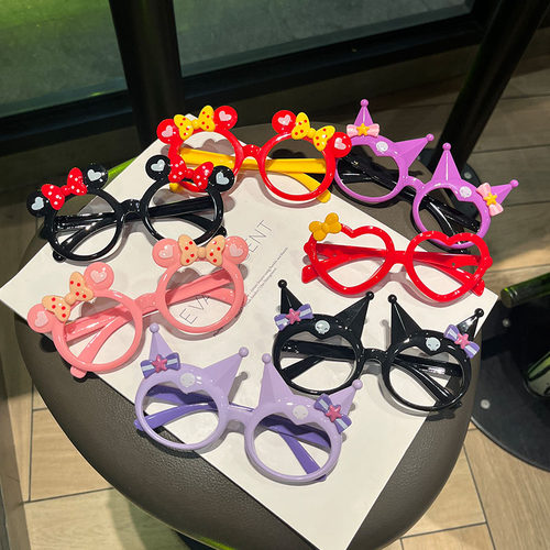 儿童眼镜框女童可爱卡通无镜片