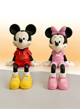 简约现代坐姿米奇摆件客厅玄关过道电视柜桌面家居壁柜酒柜装饰品