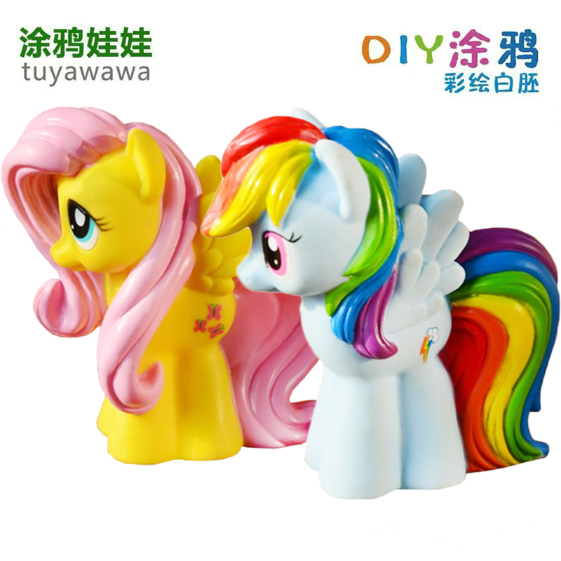 小马宝莉玩具非石膏diy搪胶娃娃
