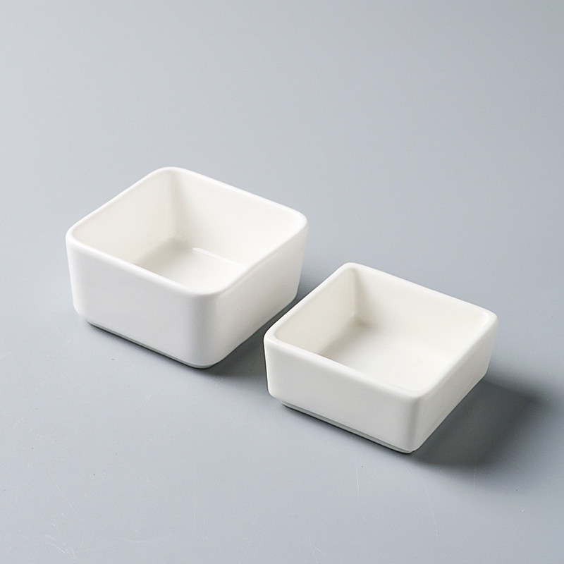 陶瓷四方直口家用小碟子创意日料酱料碟子小菜碟小吃点心调味碟子