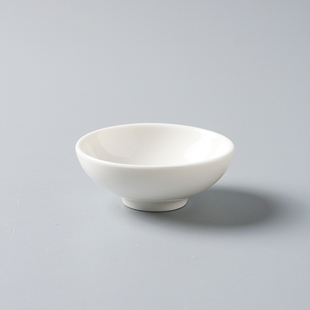 陶瓷纯白特色小碟蘸料碟酱油碟醋碟餐厅餐具小菜碟小吃碟子小圆碟