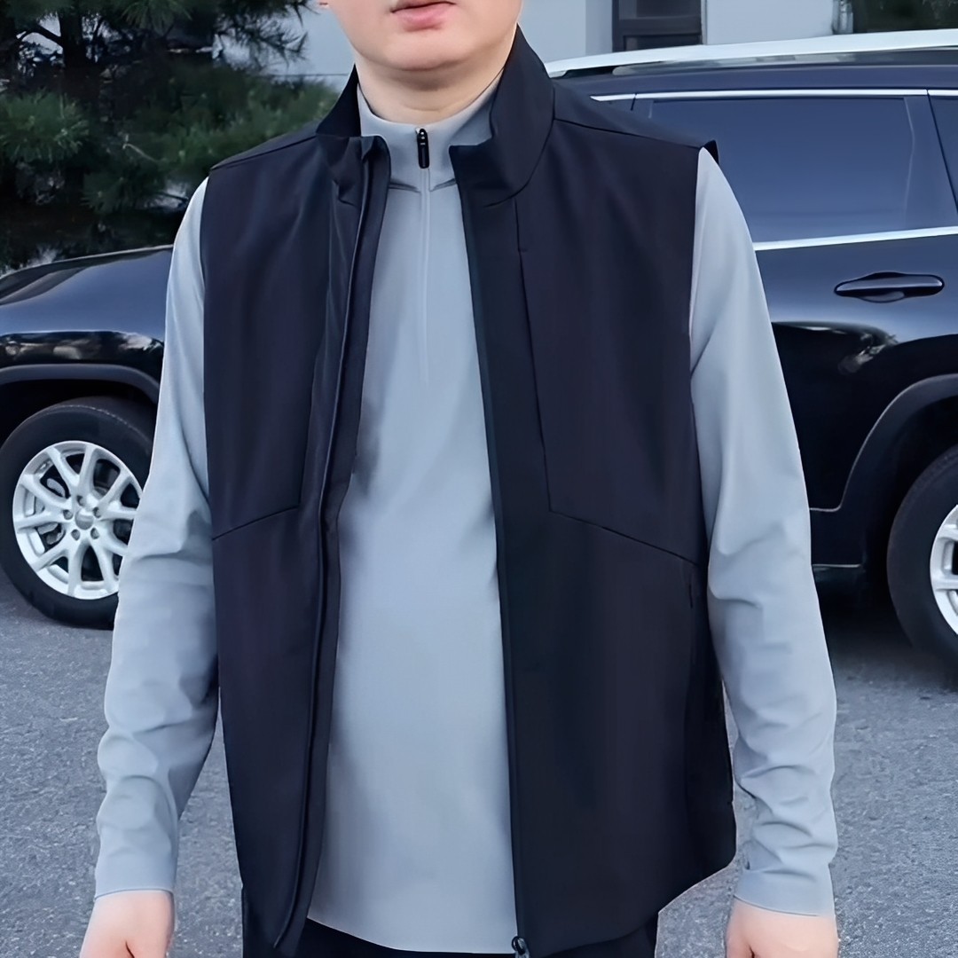 男士休闲立领马甲2025年秋季新款帅气韩版时尚修身百搭潮流舒适,男装,常规马甲,淘宝优惠券,粉丝福利购,淘宝优惠卷