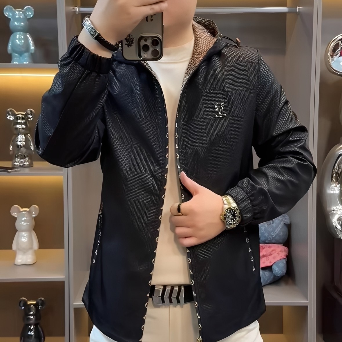 男士连帽夹克外套2025年秋季新款帅气韩版时尚修身百搭潮流舒适,男装,夹克,淘宝优惠券,粉丝福利购,淘宝优惠卷