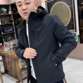 休闲都市百搭潮流爆款 春季 时尚 男士 连帽薄棉夹克外套 新款