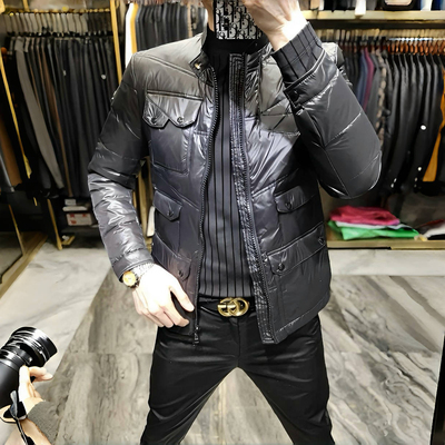 其他都市翻领日常常规轻薄男夹克