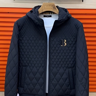 冬季新款男士时尚连帽长袖高品质休闲百搭棉服外套