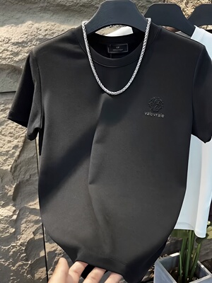 t恤男2025新款纯色半袖打底秋冬