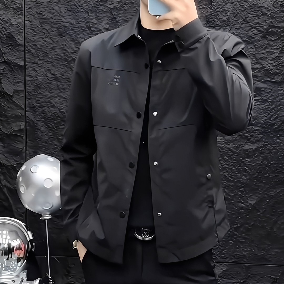 男士翻领夹克外套春秋季新款帅气韩版时尚修身百搭潮流舒适