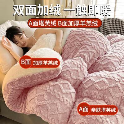 Thickened Warm Tafleece Winter Quilt Lamb Wool Comforter