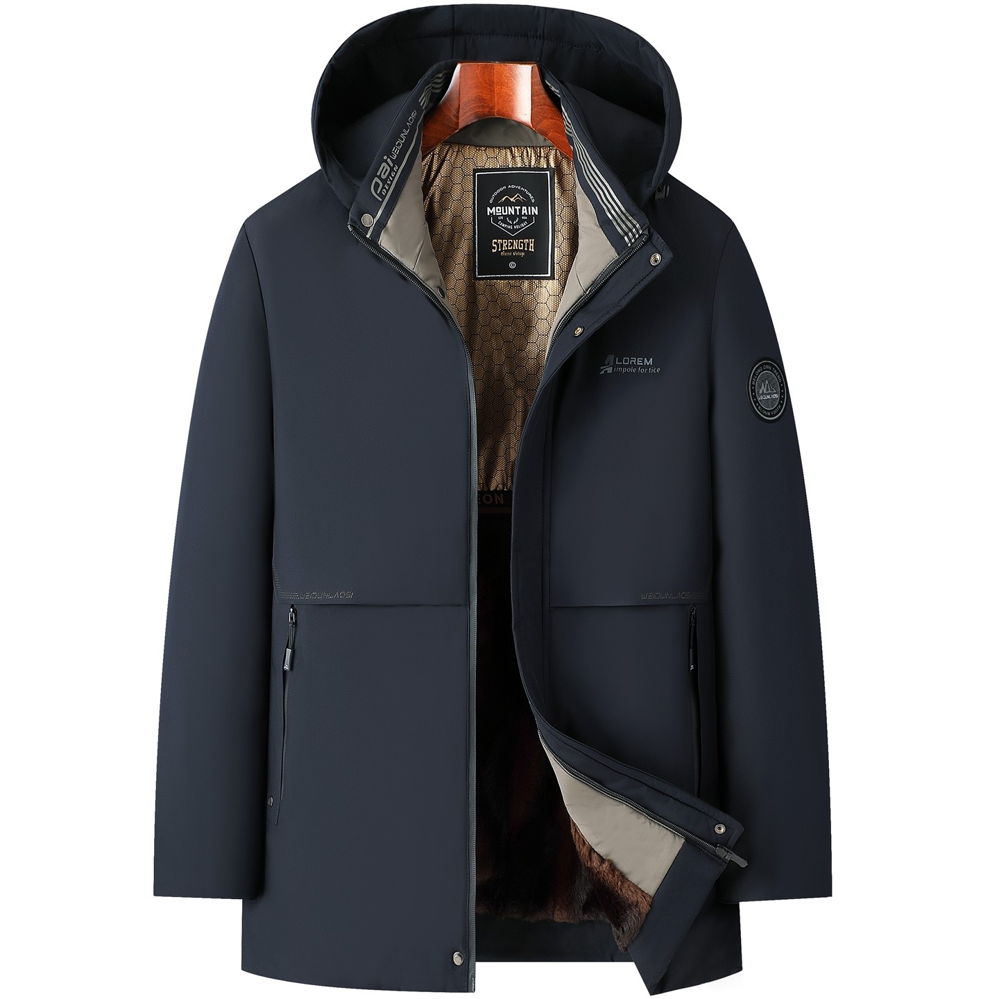 中年爸爸冬装外套加绒加厚款秋冬季棉袄中老年人男士棉服爷爷棉衣