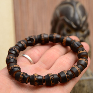 手工紫竹鸡血藤节手串男女款手链礼品天然饰品藏式念珠文玩佛珠