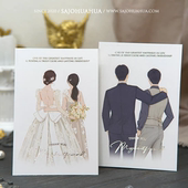 婚礼签到卡定制婚宴请柬请帖邀请卡手写贺卡留言卡结婚祝福卡定做