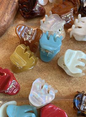 mini发夹france小号公主头抓夹醋酸前额碎发八字刘海夹头顶小揪揪