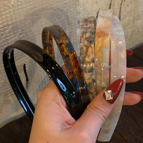 法式小众细边醋酸发箍女日常外戴