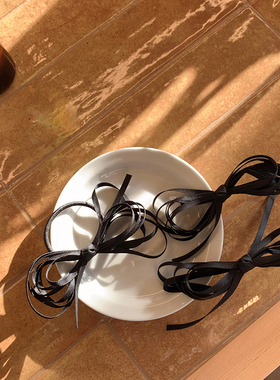 韩系ins丝带蝴蝶结发饰 法式复古黑色半扎发发夹 丸子头皮筋发绳