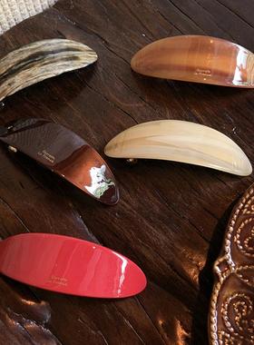 法式醋酸夹子头饰发夹女后脑勺 高级感france半扎发弹簧夹ins发卡