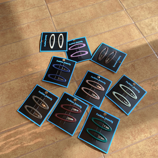 深彩色椭圆bb夹少女感夹子头饰过渡期发夹边夹侧边 日常好用对夹