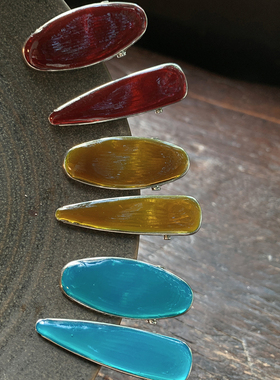 滴油对夹 多巴胺无痕鸭嘴夹前额发夹边夹侧边高级感刘海夹发饰