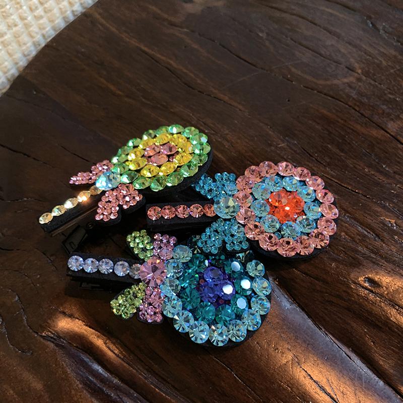 璀璨捷克钻鸭嘴夹 俏皮棒棒糖夹子头饰发夹女后脑勺高级感轻奢风